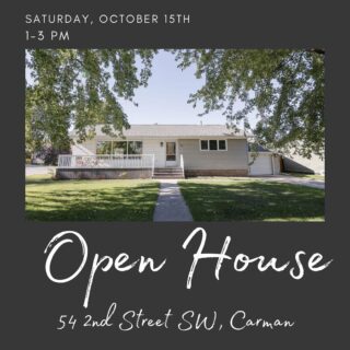 OPEN HOUSES
Saturday, October 15th 
1-3pm