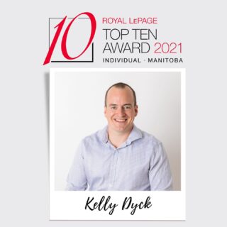 Congratulations to our very own Kelly Dyck on achieving the Royal LePage 2021 top ten award. Great job & well deserved!!